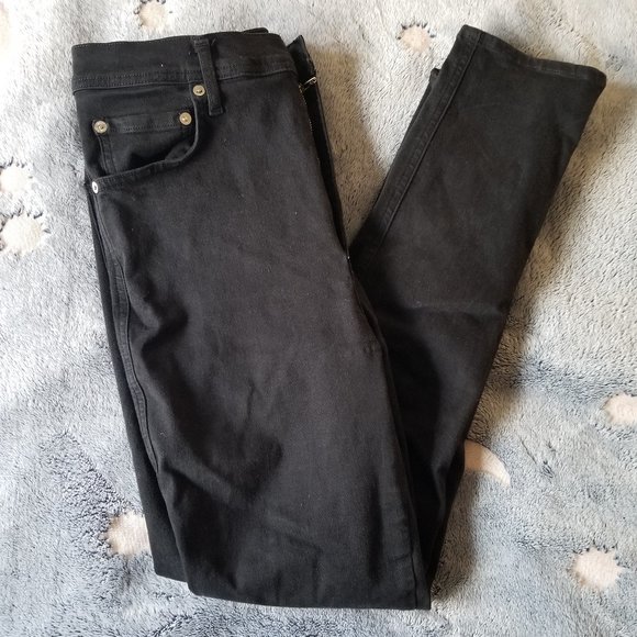 Agolde High Rise Skinny Jean - Sz 28 - Black - Picture 1 of 4